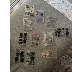 Impression Obsession Clear Stamps Bundle Holiday Sympathy‎ Summer 11 Sets EUC